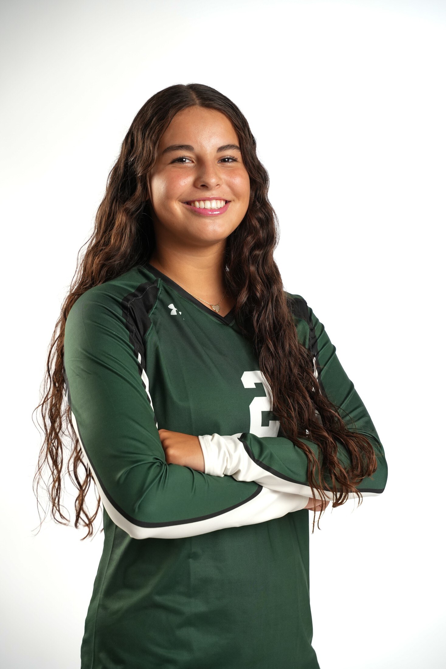 Athlete portrait on a white studio backdrop